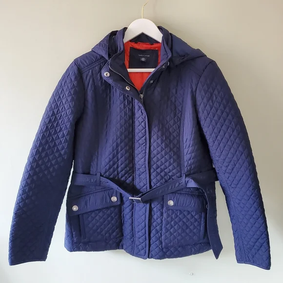 Tommy Hilfiger L Old Money English Cottagecore Equestrian Diamond Quilted Coat - Picture 3 of 11